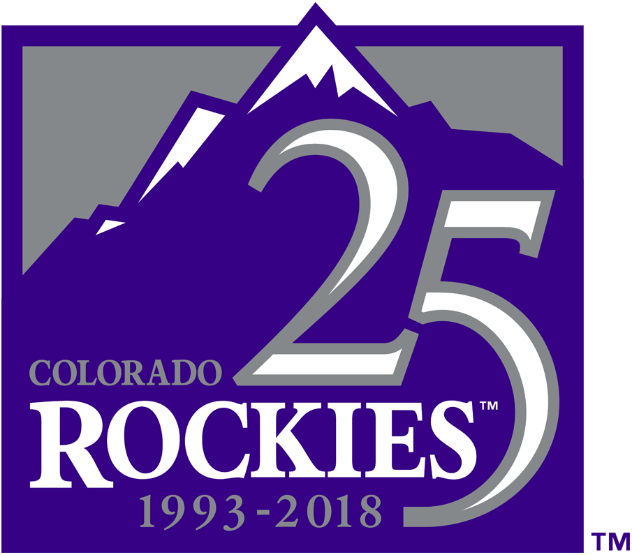 Colorado Rockies 2018 Anniversary Logo fabric transfer